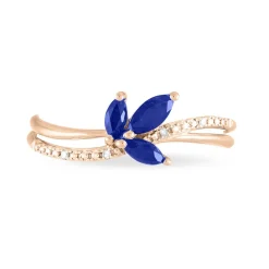 Histoire d'Or Bague Angie Or Rose Saphir Et Diamant* Bagues|Bagues Avec Pierre