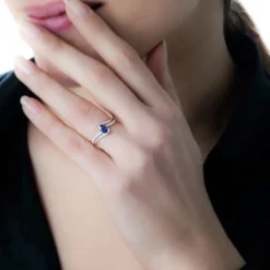 Discount Histoire d'Or Bague Anja Or Blanc Topaze Et Diamant