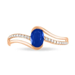 Sale Histoire d'Or Bague Anja Or Rose Saphir Et Diamant