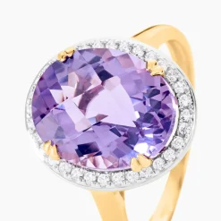 Hot Histoire d'Or Bague Anna Or Jaune Amethyste Et Oxyde De Zirconium or jaune amethyste violette