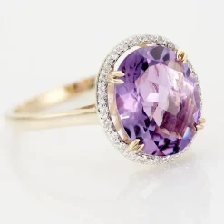 Hot Histoire d'Or Bague Anna Or Jaune Amethyste Et Oxyde De Zirconium or jaune amethyste violette