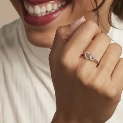 Hot Histoire d'Or Bague Anne-ael Argent Blanc Oxyde De Zirconium