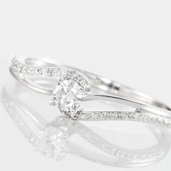 New Histoire d'Or Bague Antigone Or Blanc Diamant