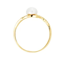 Discount Histoire d'Or Bague Antoinette Or Jaune Perle De Culture Et Oxyde De Zirconium