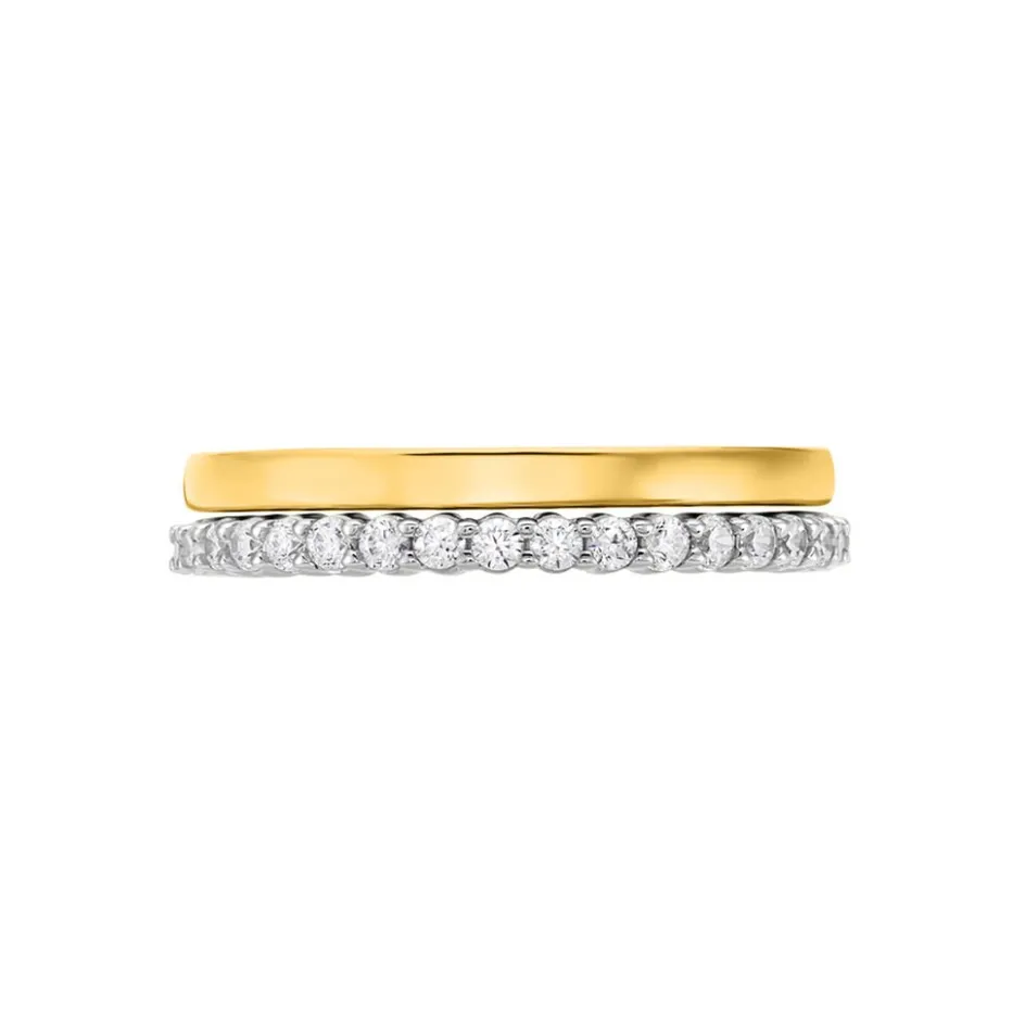 Histoire d'Or Bague Apia Argent Bicolore Oxyde De Zirconium