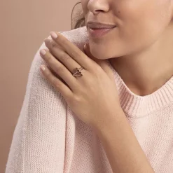 Discount Histoire d'Or Bague Argent Blanc Accorus Ambre