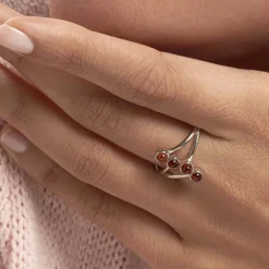 Discount Histoire d'Or Bague Argent Blanc Accorus Ambre