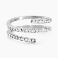 New Histoire d'Or Bague Argent Blanc Bennett Oxydes De Zirconium