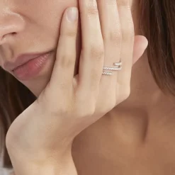 New Histoire d'Or Bague Argent Blanc Bennett Oxydes De Zirconium