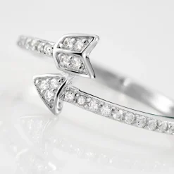 Hot Histoire d'Or Bague Argent Blanc Caolan Oxydes De Zirconium