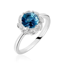 Sale Histoire d'Or Bague Argent Blanc Clover Verre Oxydes De Zirconium