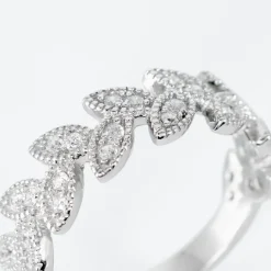 Hot Histoire d'Or Bague Argent Blanc Cynome Oxydes De Zirconium