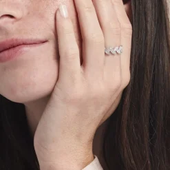 Hot Histoire d'Or Bague Argent Blanc Cynome Oxydes De Zirconium