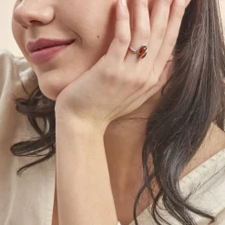 Histoire d'Or Bague Argent Blanc Leeloo Ambre* Bagues|Bagues Fantaisie