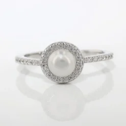 Sale Histoire d'Or Bague Argent Blanc Suada Perle De Culture Oxyde De Zirconium