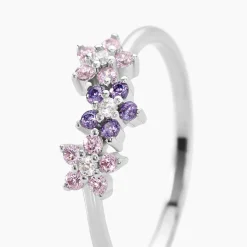 Histoire d'Or Bague Argent Purple Bloom Oxyde De Zirconium* Bagues|Bagues Fantaisie