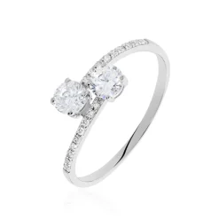 Histoire d'Or Bague Arista Or Blanc Oxyde De Zirconium* Bagues|Bagues Avec Pierre