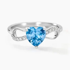 Outlet Histoire d'Or Bague Atieno Argent Blanc Oxyde De Zirconium argent blanc oxyde bleu sky