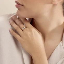 Discount Histoire d'Or Bague Auberi Plaqué Or Jaune Oxyde De Zirconium