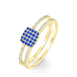 Histoire d'Or Bague Aude Or Jaune Saphir Et Diamant