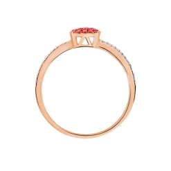 Histoire d'Or Bague Aude Or Rose Rubis Et Diamant* Bagues|Bagues Avec Pierre