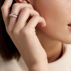 Online Histoire d'Or Bague Audon Argent Blanc Oxyde De Zirconium