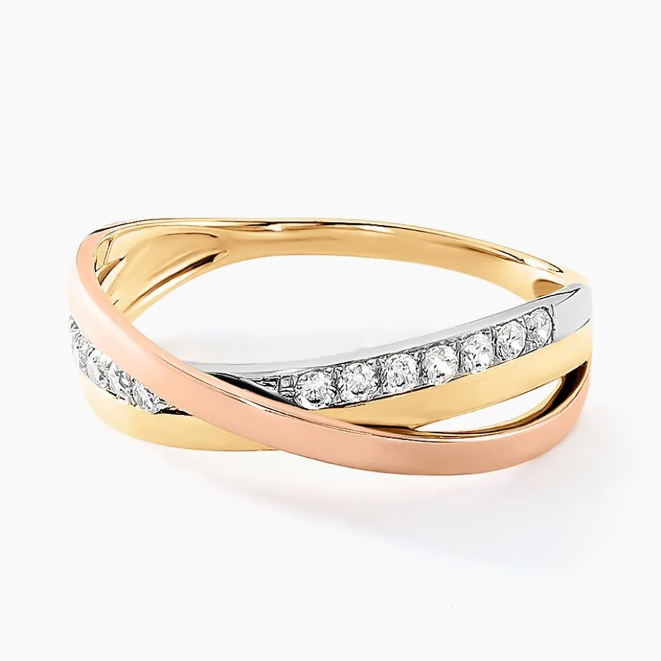 Histoire d'Or Bague Austyn Or Tricolore Oxyde De Zirconium* Bagues|Bagues Avec Pierre