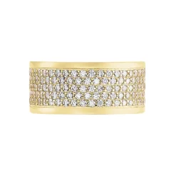 Online Histoire d'Or Bague Banda Or Jaune Oxyde De Zirconium