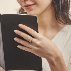 Online Histoire d'Or Bague Banda Or Jaune Oxyde De Zirconium