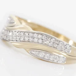 Clearance Histoire d'Or Bague Bandeau Or Jaune Oxyde De Zirconium