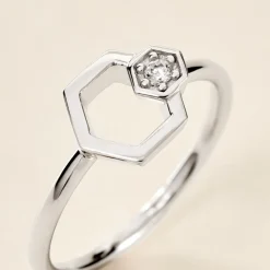 Histoire d'Or Bague Bee Good Argent Blanc Oxyde De Zirconium