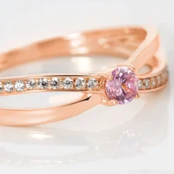 Online Histoire d'Or Bague Bertheline Argent Rose Oxyde De Zirconium argent rose oxyde rose