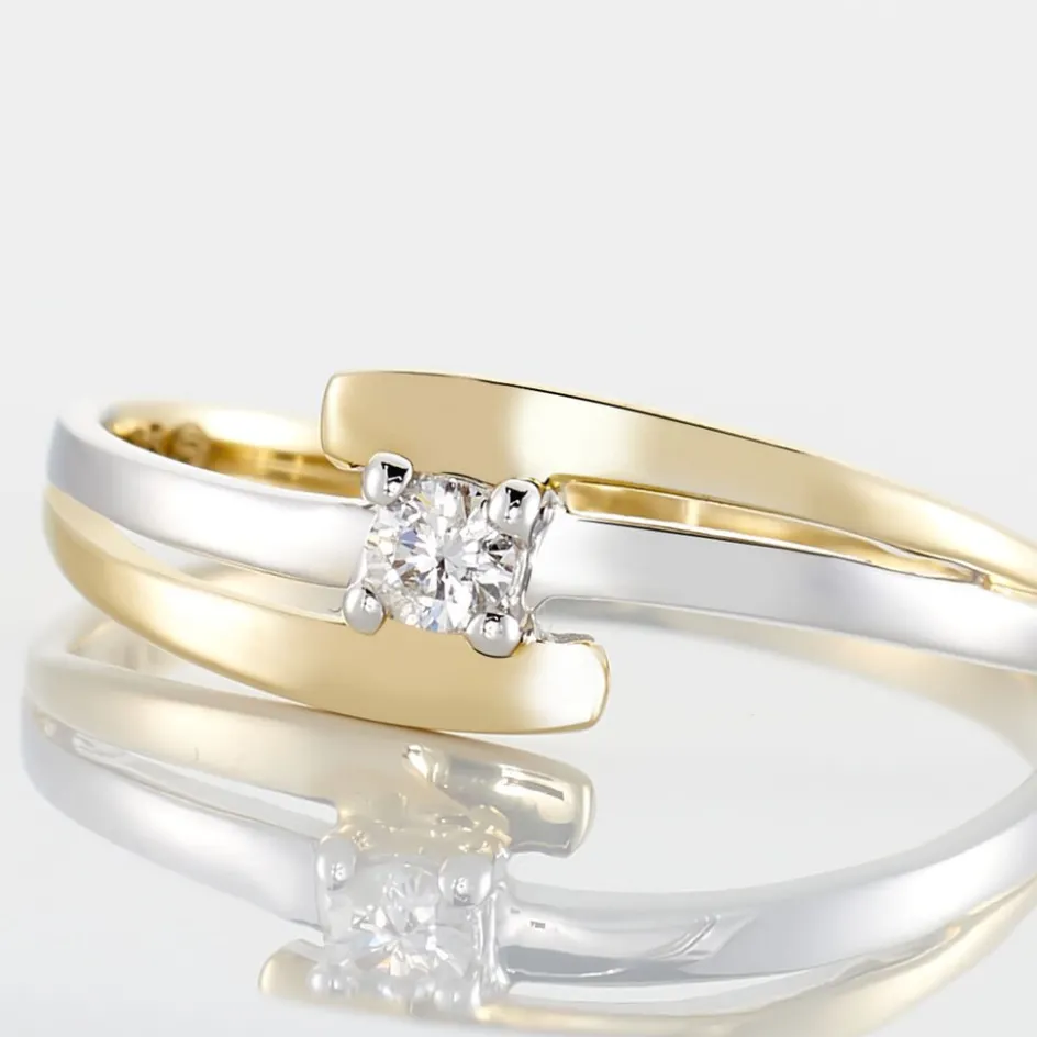 Histoire d'Or Bague Blandine Or Bicolore Diamant* Bagues|Bagues Avec Pierre