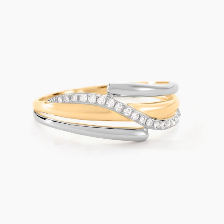 Histoire d'Or Bague Bodil Or Bicolore Diamant* Bagues|Bagues Avec Pierre