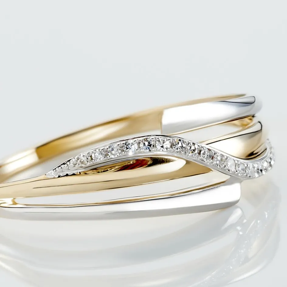 Histoire d'Or Bague Bodil Or Bicolore Diamant* Bagues|Bagues Avec Pierre