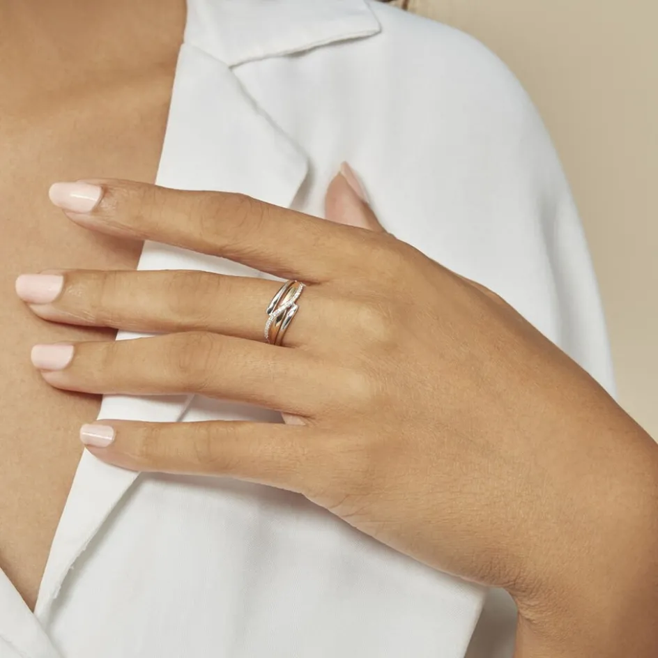 Histoire d'Or Bague Bodil Or Bicolore Diamant* Bagues|Bagues Avec Pierre