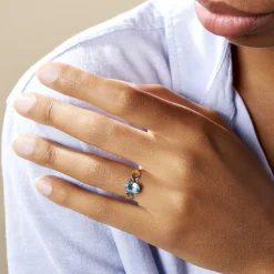 Histoire d'Or Bague Bonnie Or Bicolore Topaze* Bagues|Bagues Avec Pierre