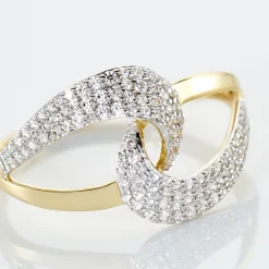 Histoire d'Or Bague Boucle D'or Or Jaune Oxyde De Zirconium* Bagues|Bagues Avec Pierre