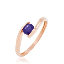 New Histoire d'Or Bague Camilia Or Rose Amethyste