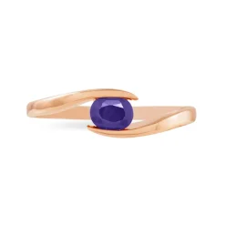 New Histoire d'Or Bague Camilia Or Rose Amethyste