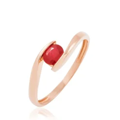 Histoire d'Or Bague Camilia Or Rose Rubis