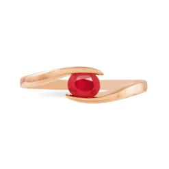 Histoire d'Or Bague Camilia Or Rose Rubis