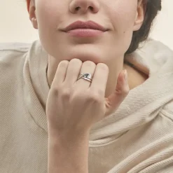 Histoire d'Or Bague Camomille Or Blanc Diamant