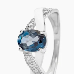 Online Histoire d'Or Bague Candice Or Blanc Topaze or blanc topaze london blue