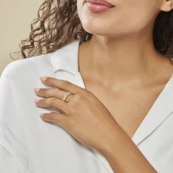 Histoire d'Or Bague Candice Or Jaune Aigue Marine* Bagues|Bagues Avec Pierre