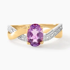 Clearance Histoire d'Or Bague Candice Or Jaune Amethyste or jaune amethyste violette