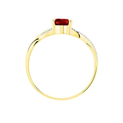 Discount Histoire d'Or Bague Candice Or Jaune Grenat