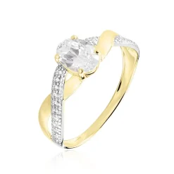 Clearance Histoire d'Or Bague Candice De Zirconium or jaune oxyde