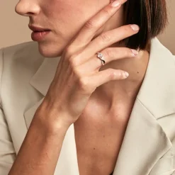 Clearance Histoire d'Or Bague Candice De Zirconium or jaune oxyde