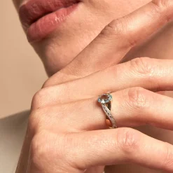 Sale Histoire d'Or Bague Candice Or Jaune Topaze or jaune topaze bleu sky